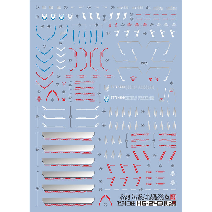 EVO Decal - HG 1/144 Gundam Rising Freedom - Fluorescent