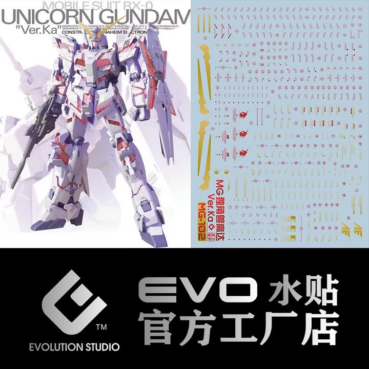 EVO Decal - MG 1/100 Gundam RX-0 Unicorn (Ver.Ka)