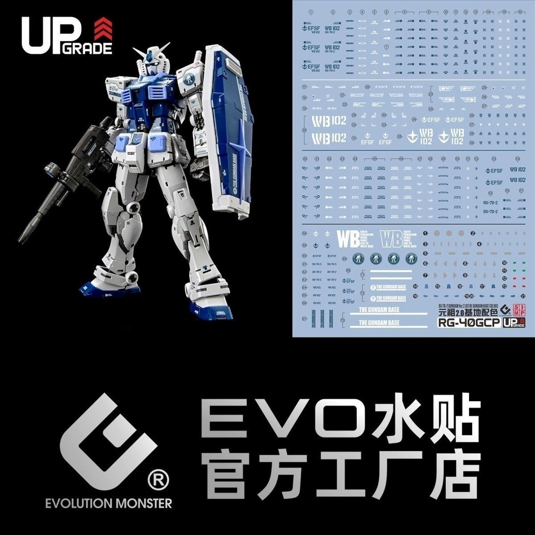 EVO Decal - RG 1/144 Rx-78-2 (Ver 2.0) - Fluorescent