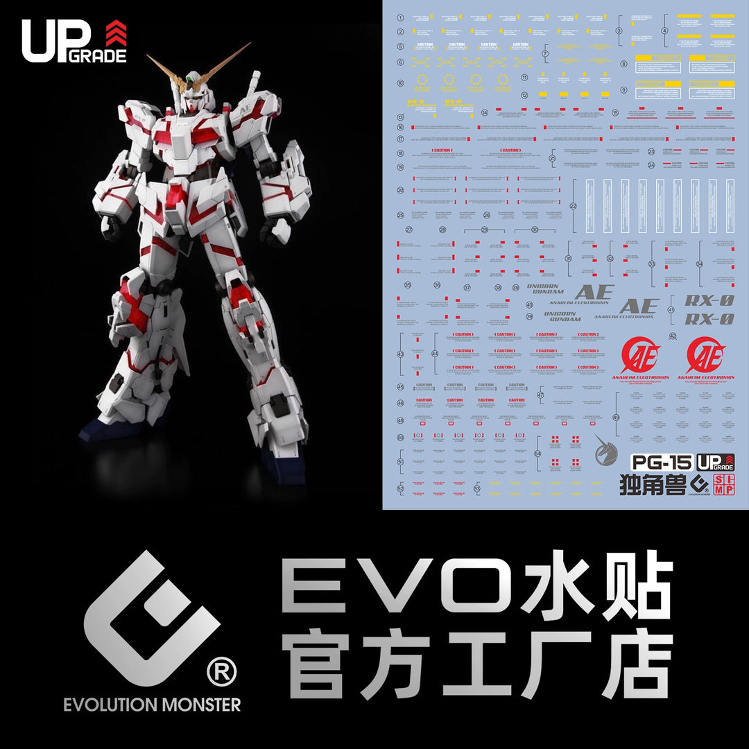 EVO Decal - PG 1/60 RX-0 Unicorn - Fluorescent