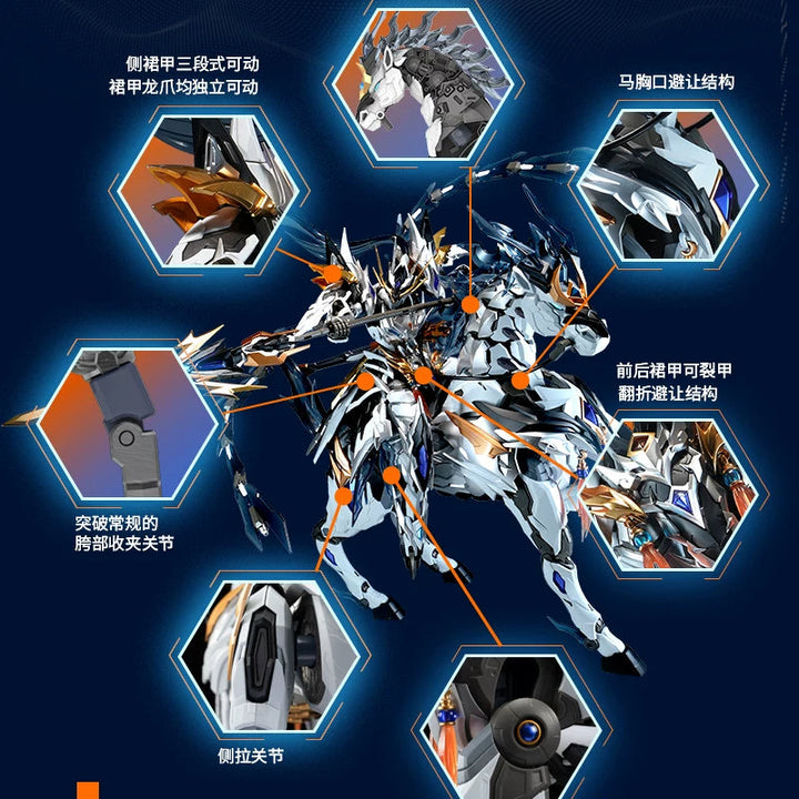 Motor Nuclear - MNP-XH05 Zhao Yun & White Dragon Horse Movable (Majestic color) Model Kit [PRE-ORDER]