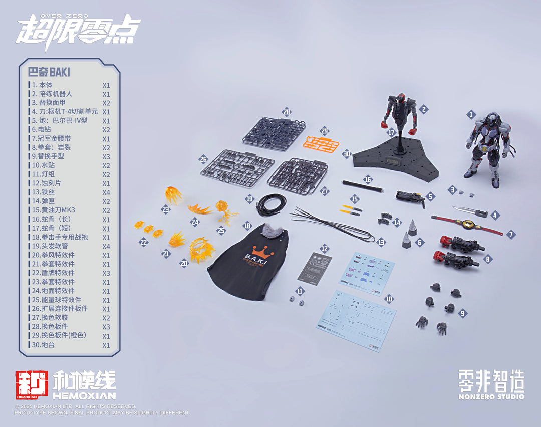 HeMoXian 和模线 - 1/10 Over Zero Series Boxer Baki Model Kit [PRE-ORDER]