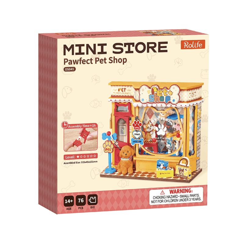 Rolife Pawfect Pet Shop DIY Miniature House DS045