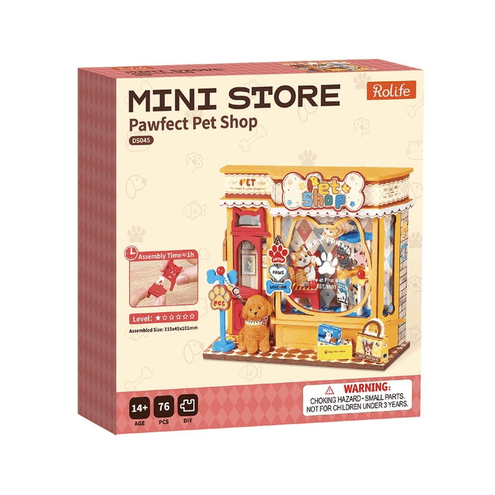 Rolife Pawfect Pet Shop DIY Miniature House DS045