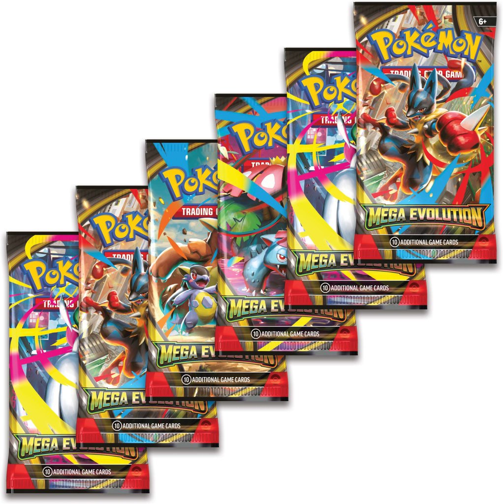 Pokemon TCG - Mega Evolution Booster Bundle(6 Packs)