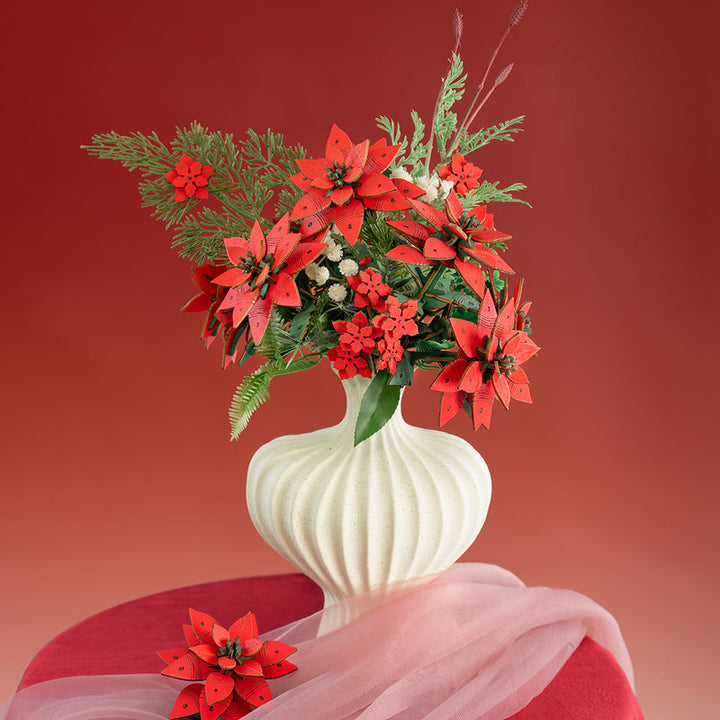 Rowood Poinsettia DIY Flower Bouquet 3D Wooden Puzzle TF001