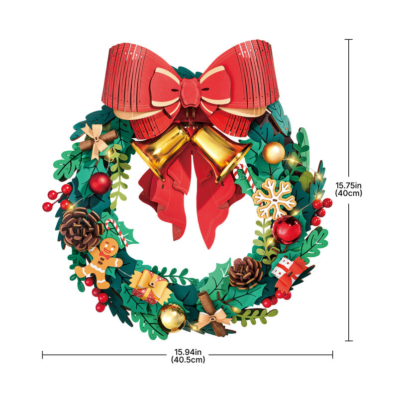 Rolife Christmas Wreath 3D Wooden Puzzle TGL04