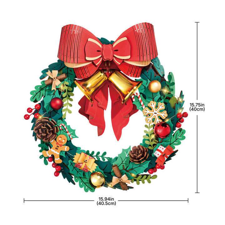 Rolife Christmas Wreath 3D Wooden Puzzle TGL04