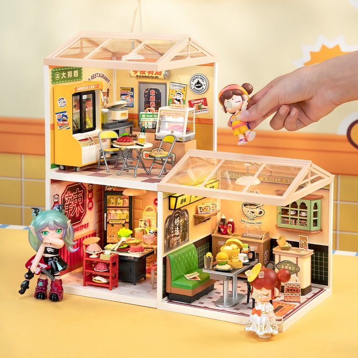 Rolife Night Out Food Stall DIY Miniature House DW022