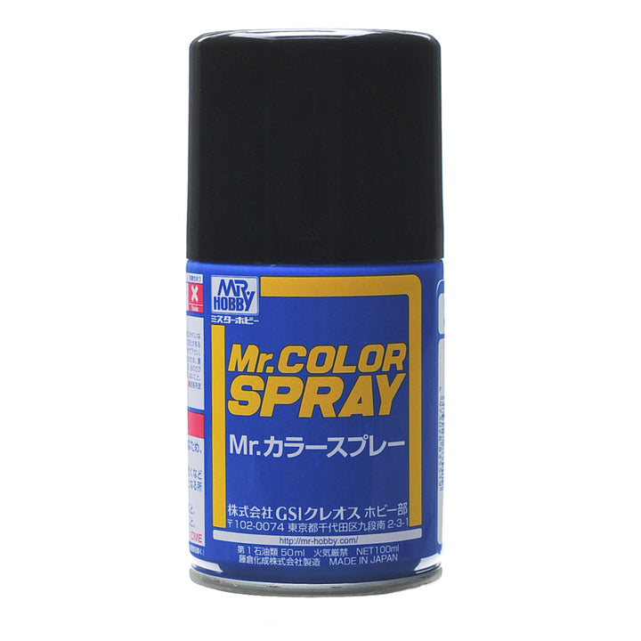 MR HOBBY - GSI Creos Mr. Color Spray Flat Black 100ml S33