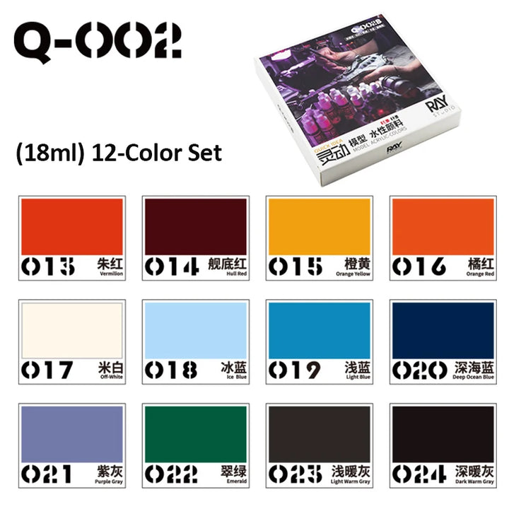 Ray Studio Water Based Acrylic-Colors Model Paint 18ml