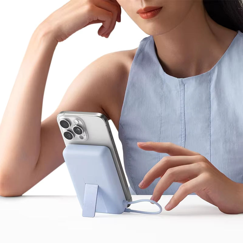 Xiaomi Magnetic Power Bank 10000 7.5w Integrated Cable with Built-in Stand 3C Certified