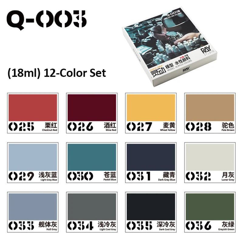 Ray Studio Water Based Acrylic-Colors Model Paint 18ml