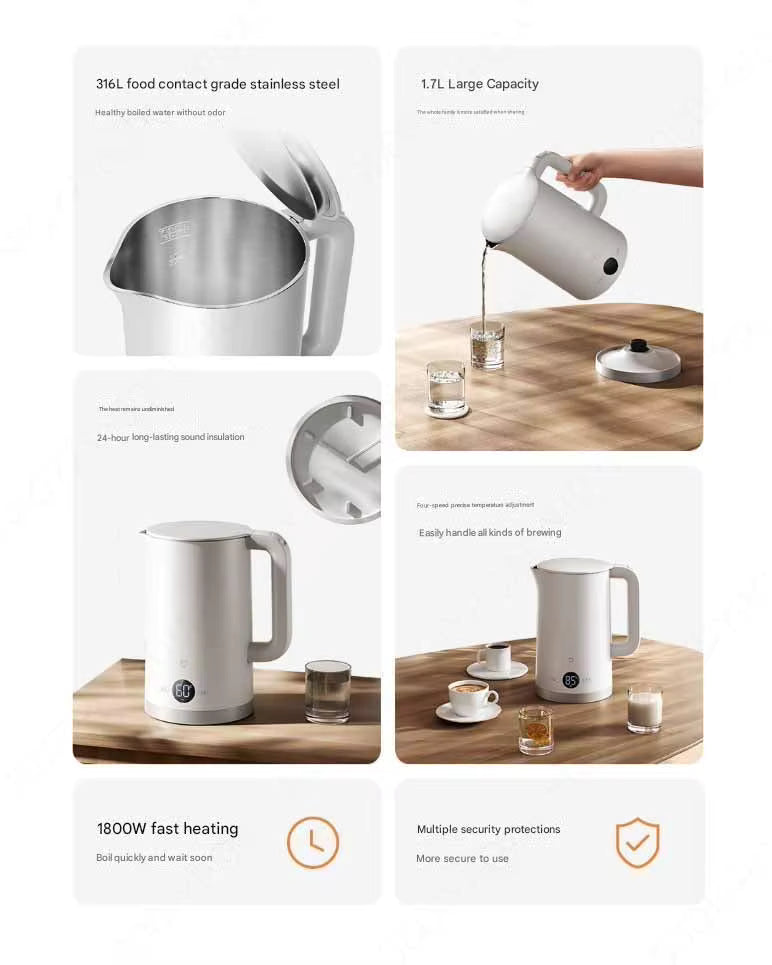 Xiaomi Mijia Kettle 1.7L Smart Temperature Constant Multi-mode Boiling Water Teapot With Temperature Display