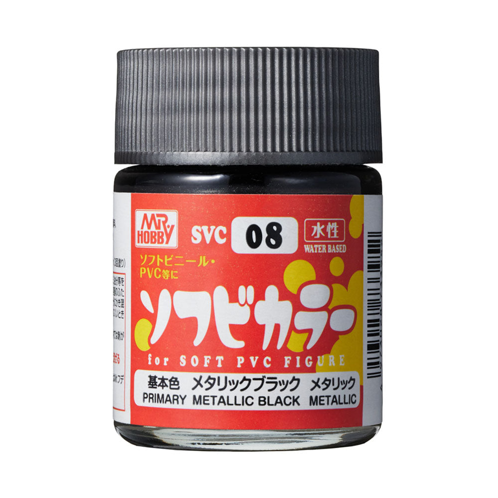 MR HOBBY - GSI Creos Soft Vinyl Color Metallic Black SVC08 18ml