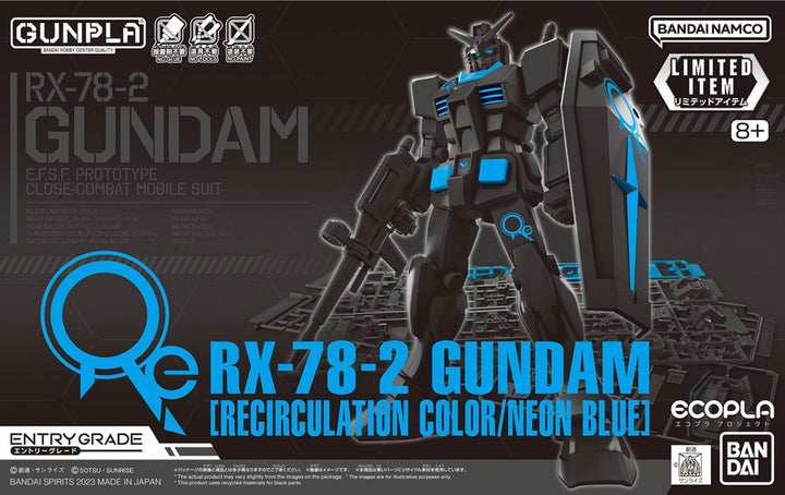 GUNDAM - 1/144 Entry Grade RX-78-2 Gundam [ECOPLA] "Recirculation Color/Neon Blue"