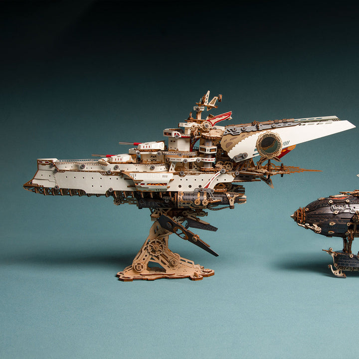 HowCat Space Warship 3D Wooden Puzzle [PRE-ORDER]