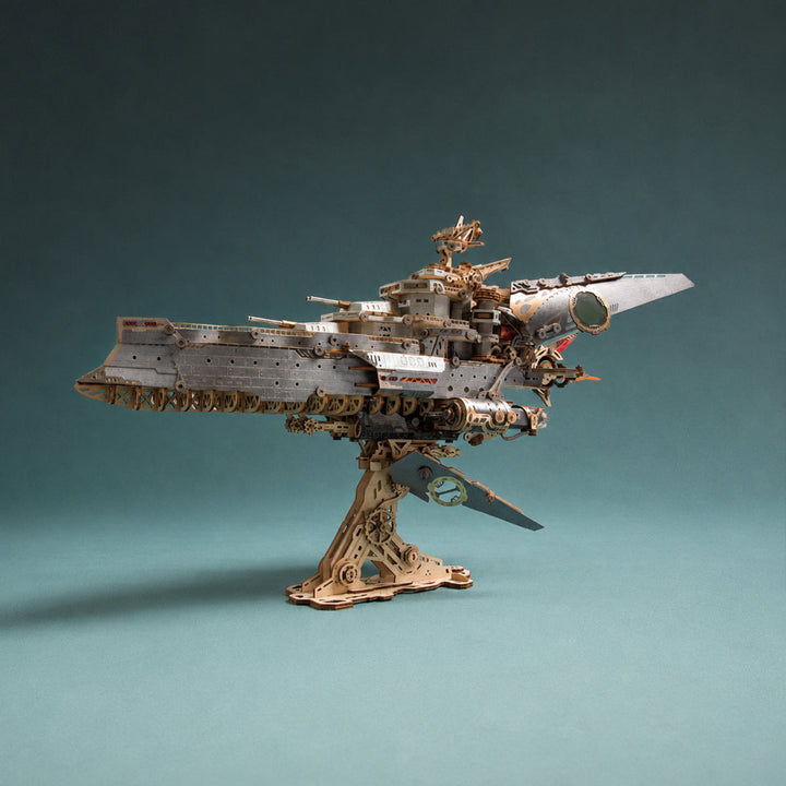 HowCat Space Warship 3D Wooden Puzzle [PRE-ORDER]