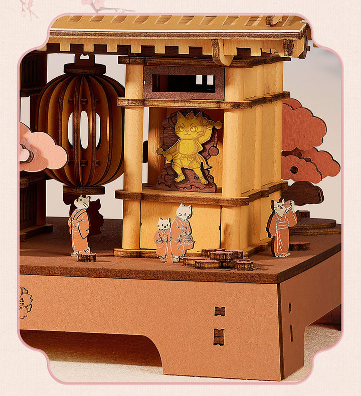 Rolife Sacred Sakura Temple DIY Wooden 3D Puzzle TGA08 official image 5