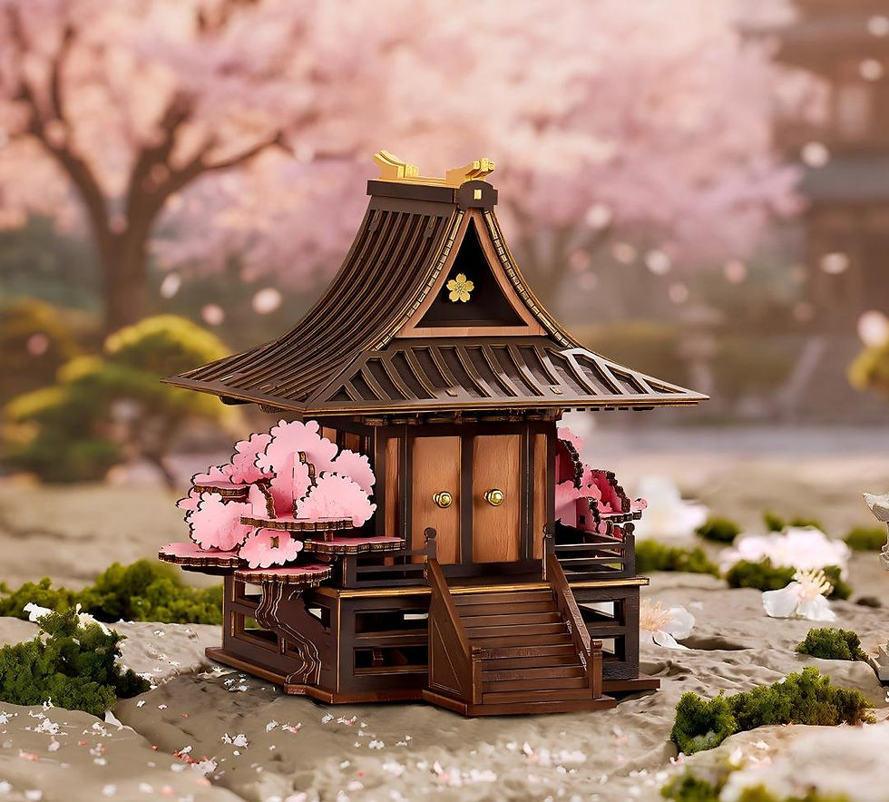 Rolife Sakura Retreat DIY Wooden 3D Puzzle TGA09 official image 2
