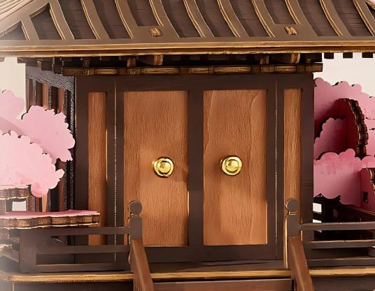 Rolife Sakura Retreat DIY Wooden 3D Puzzle TGA09 official image 6