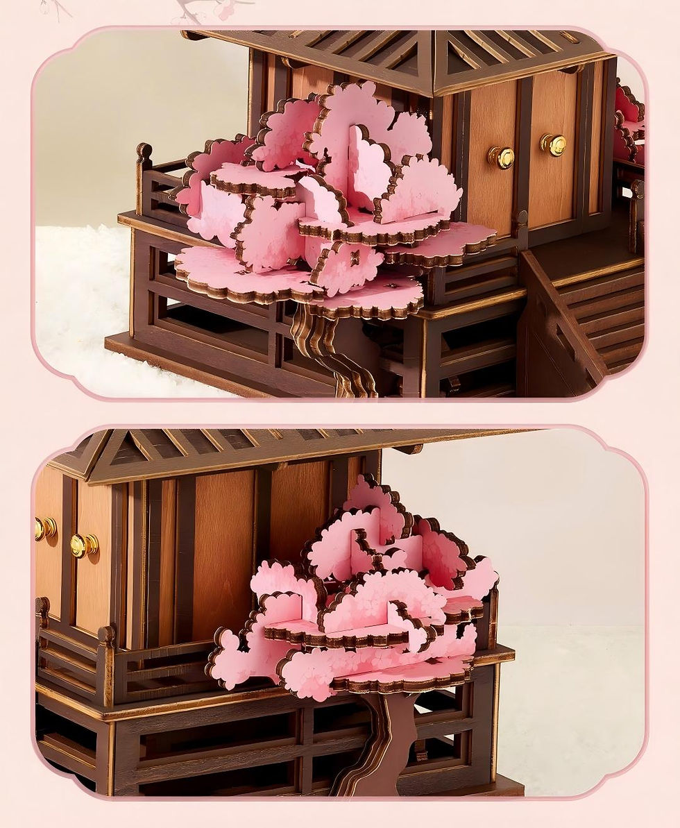 Rolife Sakura Retreat DIY Wooden 3D Puzzle TGA09 official image 7