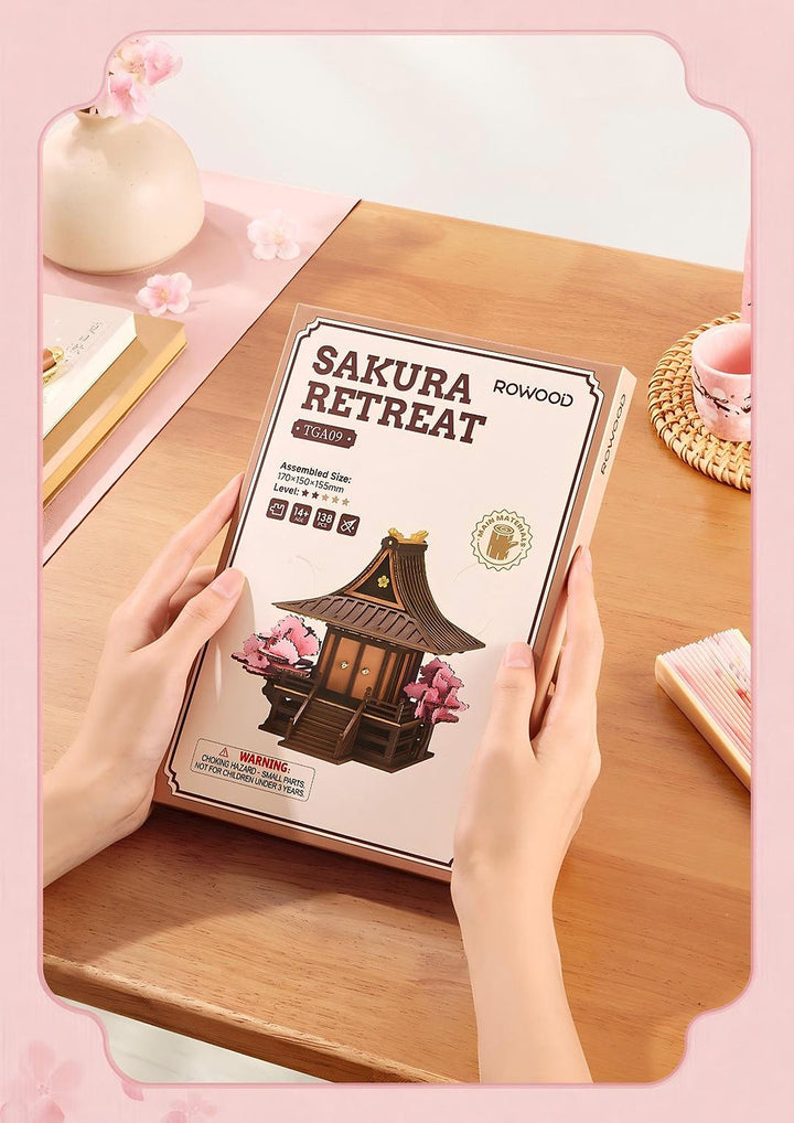 Rolife Sakura Retreat DIY Wooden 3D Puzzle TGA09 official image 12