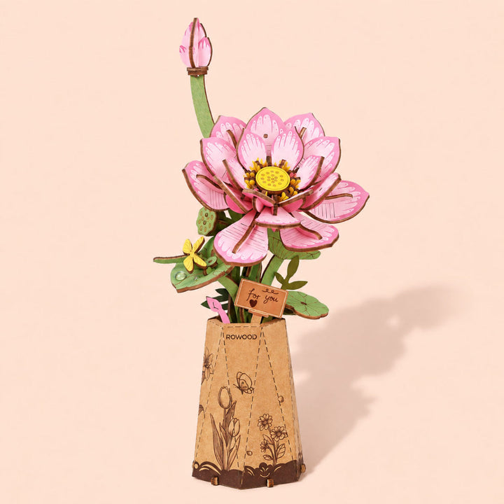 Rowood Lotus DIY Wooden Flower TW151 2