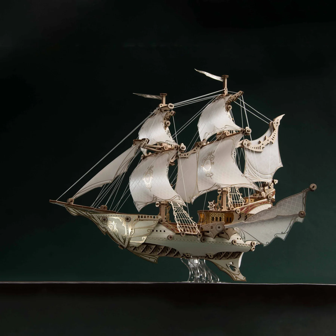 HowCat Fantasy Ship 3d Wooden Puzzle [PRE-ORDER]