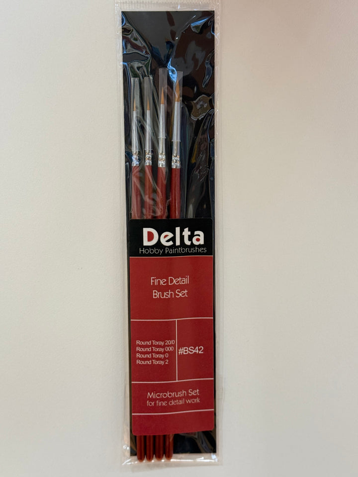 Delta Hobby Paint Brushes - Fine Detail Brush Set BS42