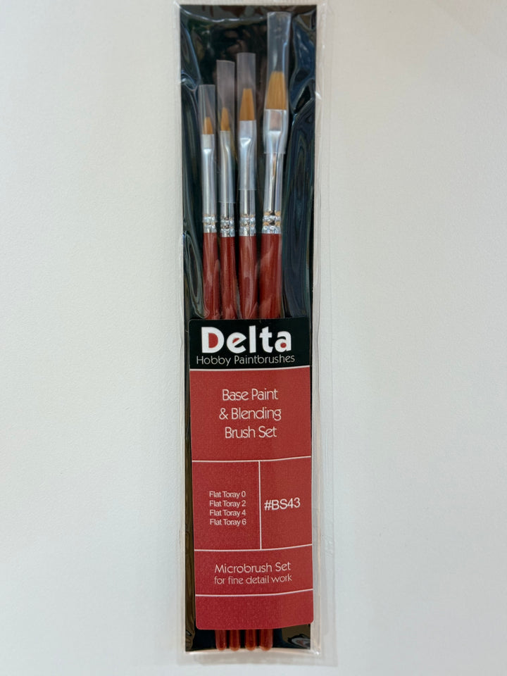 Delta Hobby Paint Brushes - Base Paint & Blending Brush Set BS43
