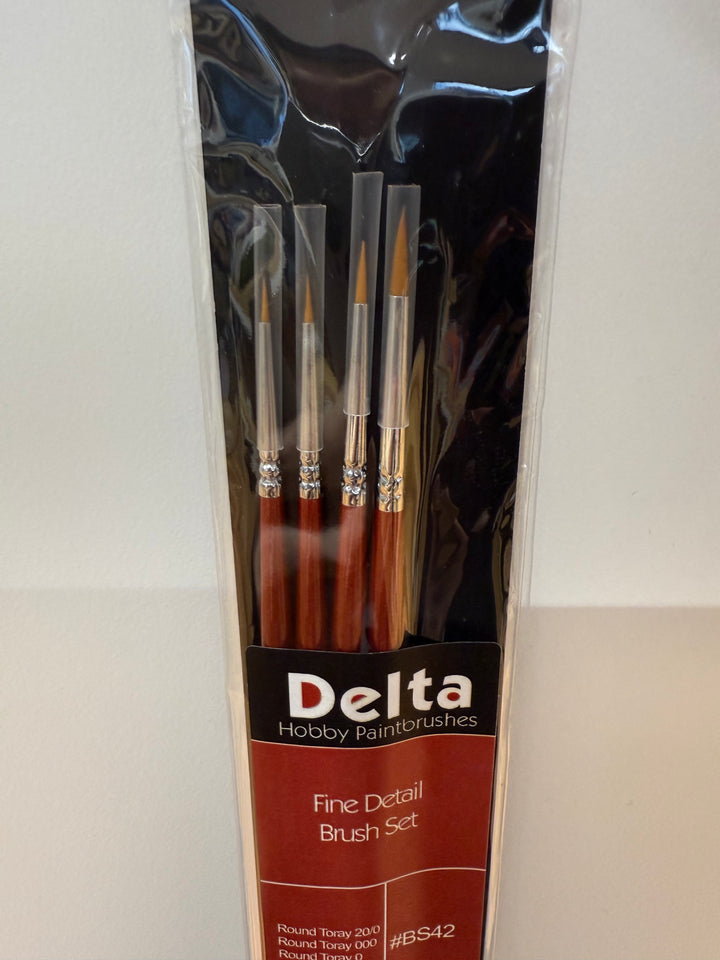 Delta Hobby Paint Brushes - Fine Detail Brush Set BS42