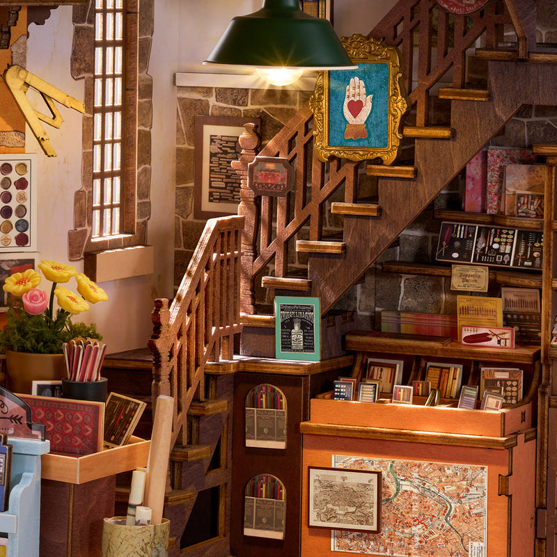 Rolife Wisdom Stationery Shop Book Nook TGB19