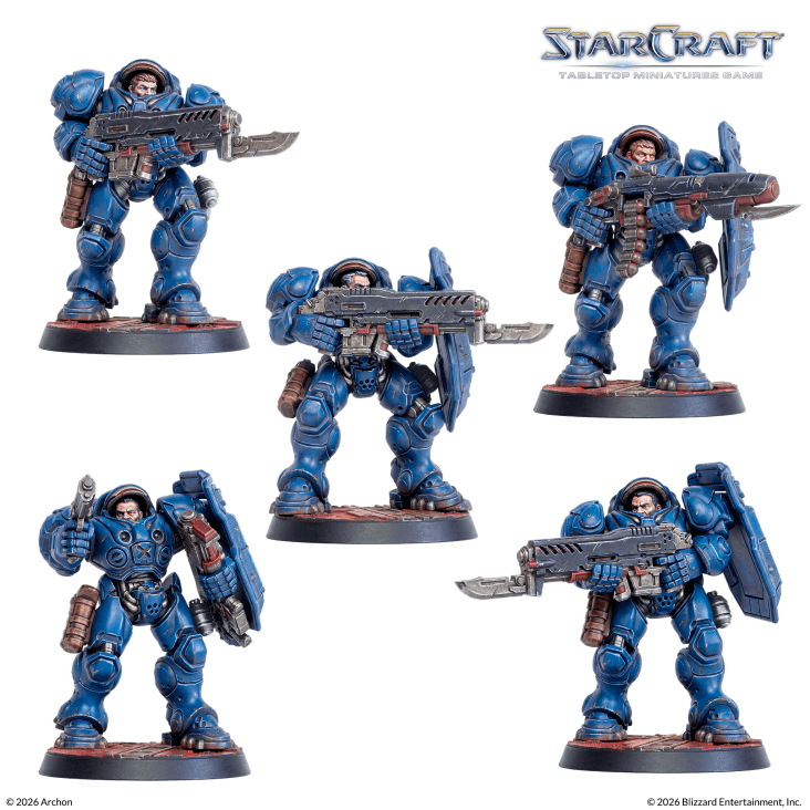 Starcraft Miniatures Games: Terran - Marine - Expansion Set - complete product