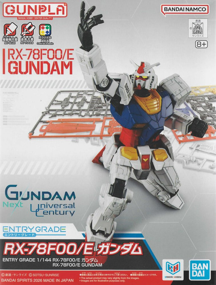 GUNDAM - 1/144 Entry Grade RX-78F00/E Gundam