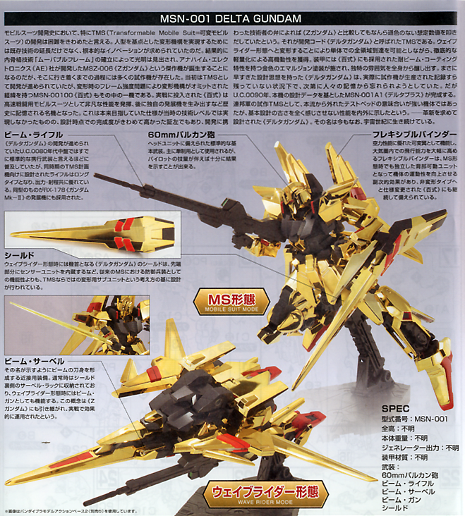GUNDAM - 1/144 HGUC MSN-001 Delta Gundam