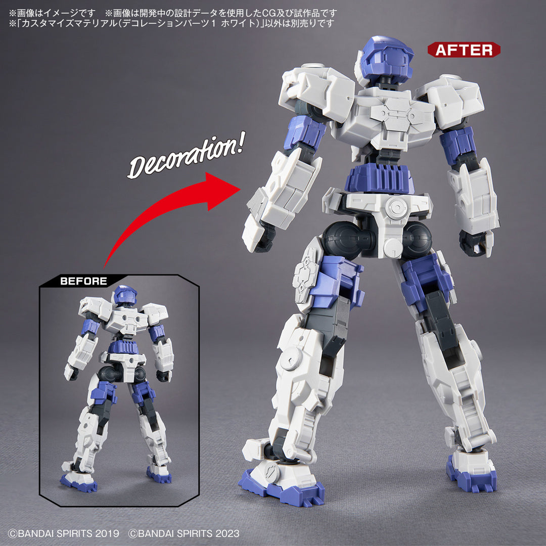 30 Minutes Missions - 1/144 Customize Material (Decoration Parts 1 White) [PRE-ORDER]