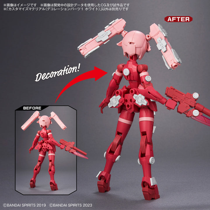30 Minutes Missions - 1/144 Customize Material (Decoration Parts 1 White) [PRE-ORDER]