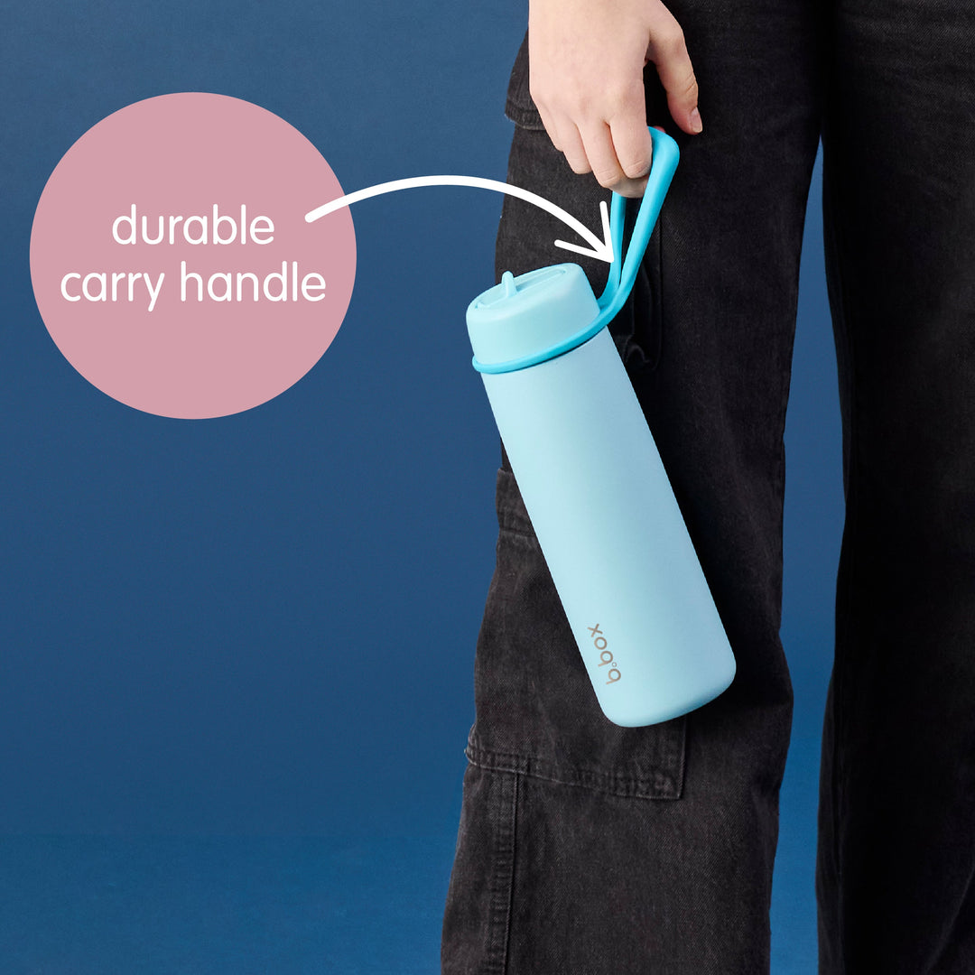 Lagoon bottle with flexible carry handle