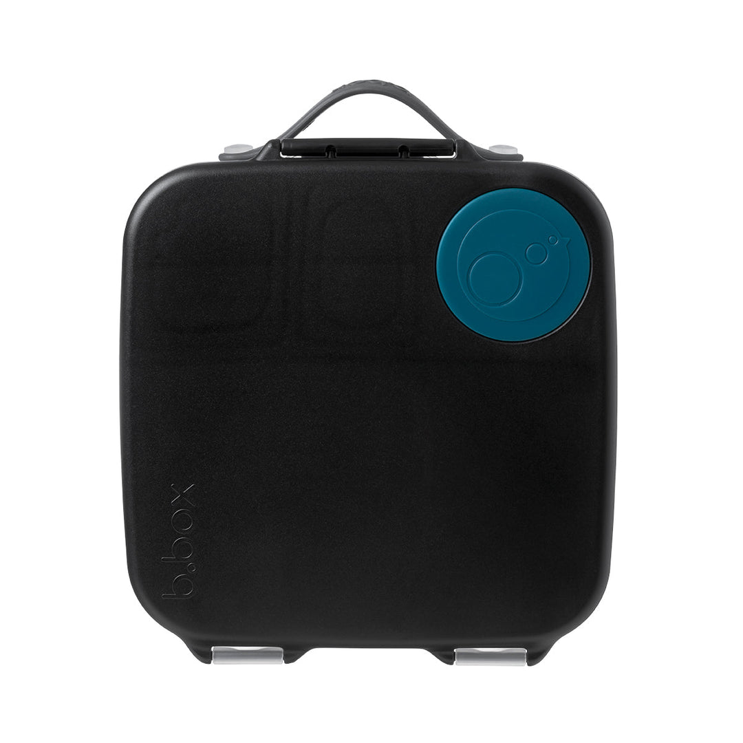 B.Box Night Vision 2L lunch box with black lid and teal fruit seal