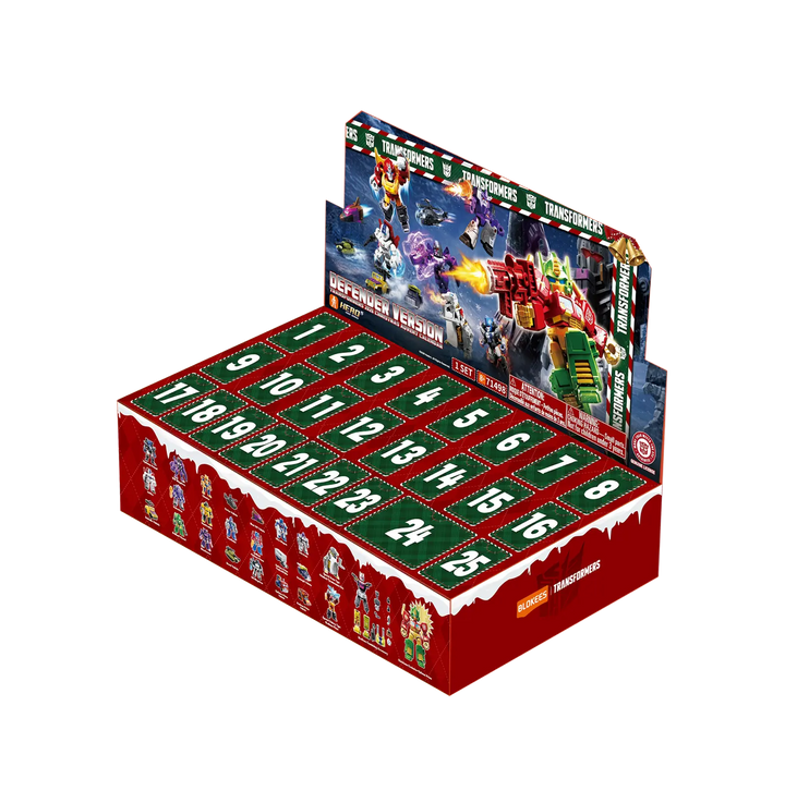 Blokees Transformers 2026 Christmas Advent Calendar — open retail calendar packaging
