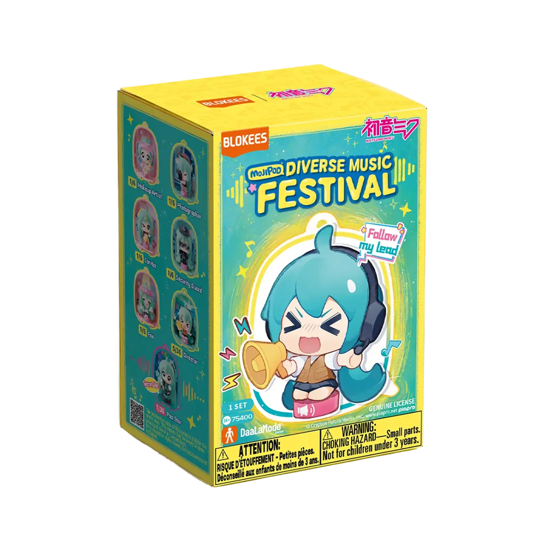 Blokees Hatsune Miku DaaLaMode MOJIPOD - Diverse Music Festival Blind Box — Random Single Box packaging