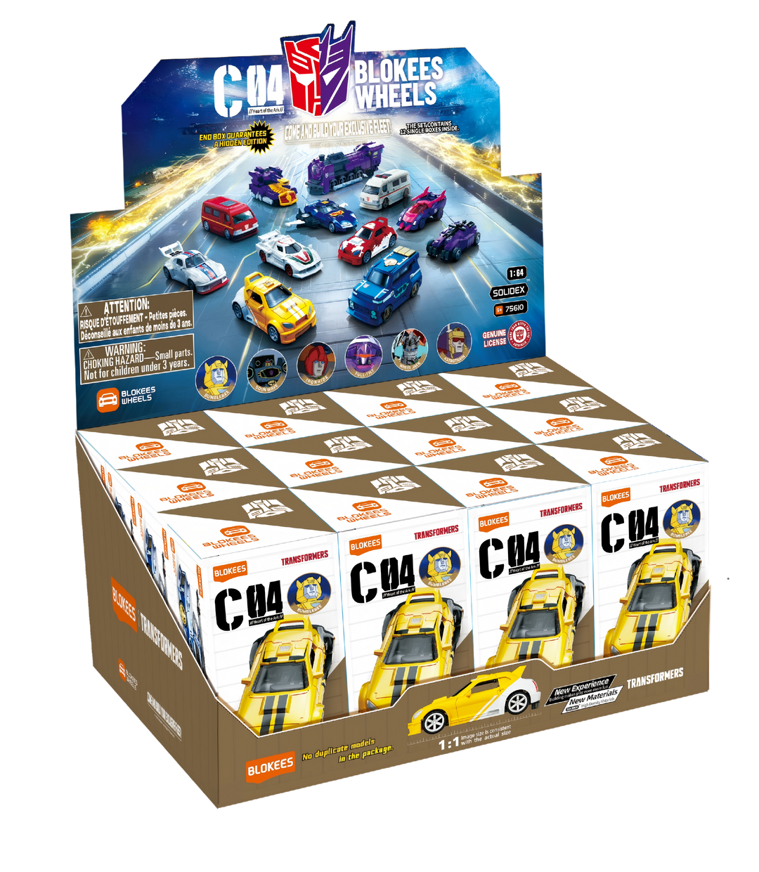 Blokees Transformers Wheels C04 full PDQ display box packaging