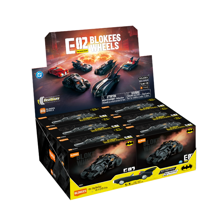 Blokees Batman Wheels E02 full PDQ display box packaging