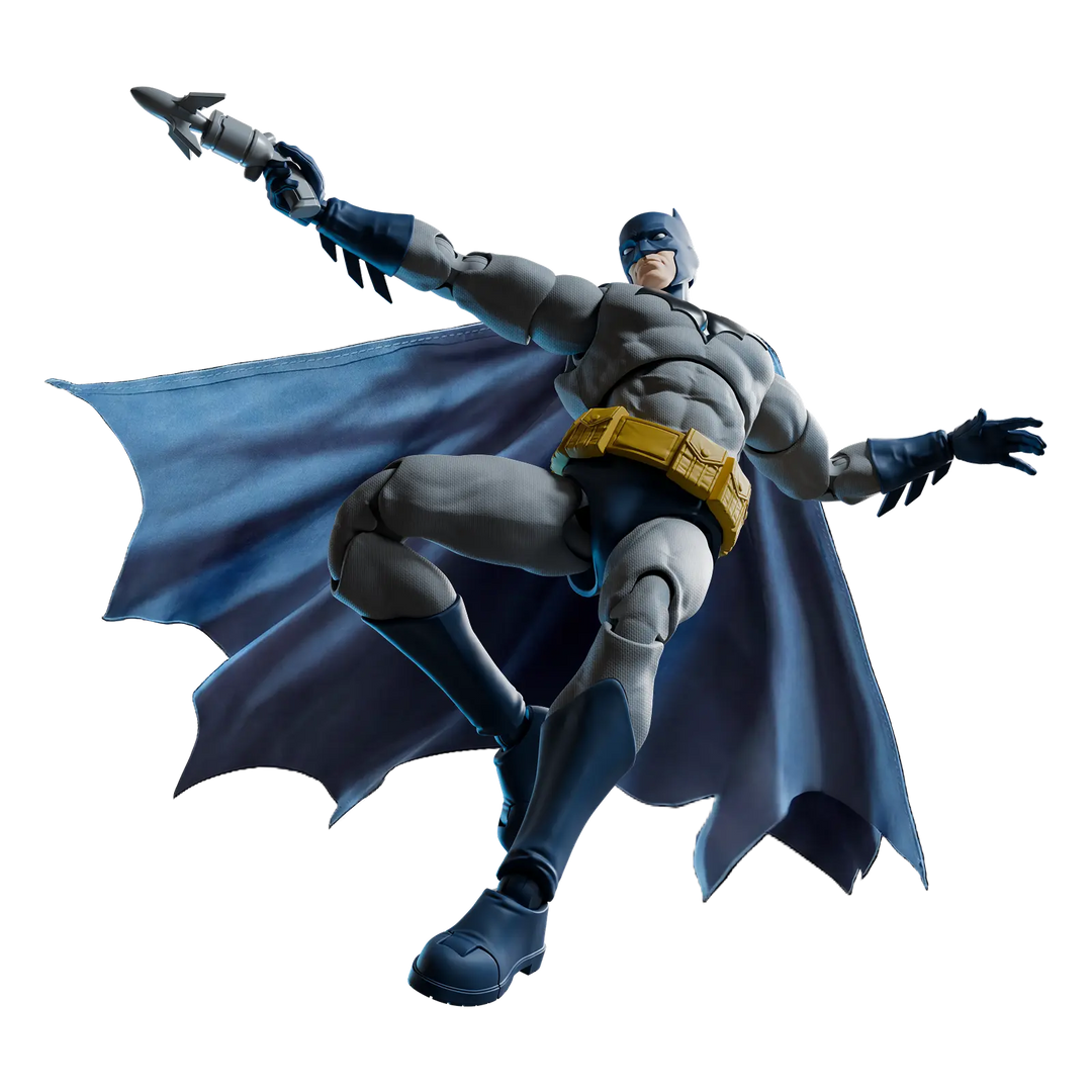 Blokees Batman Hush CC05 model kit in an action pose holding the grapnel gun
