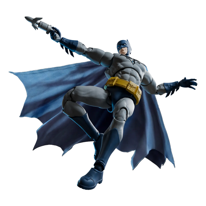 Blokees Batman Hush CC05 model kit in an action pose holding the grapnel gun