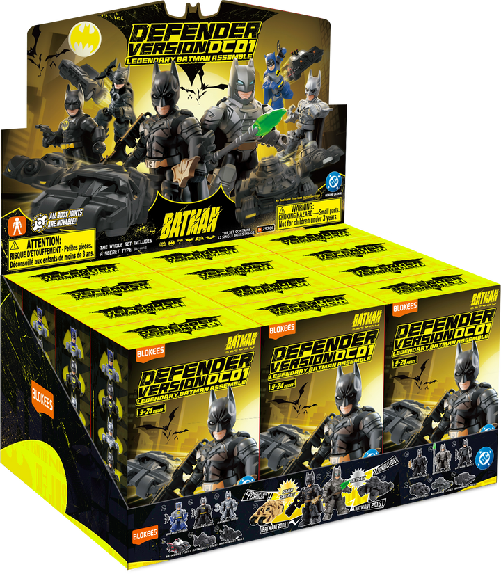 Blokees Batman DV01 full PDQ display box packaging