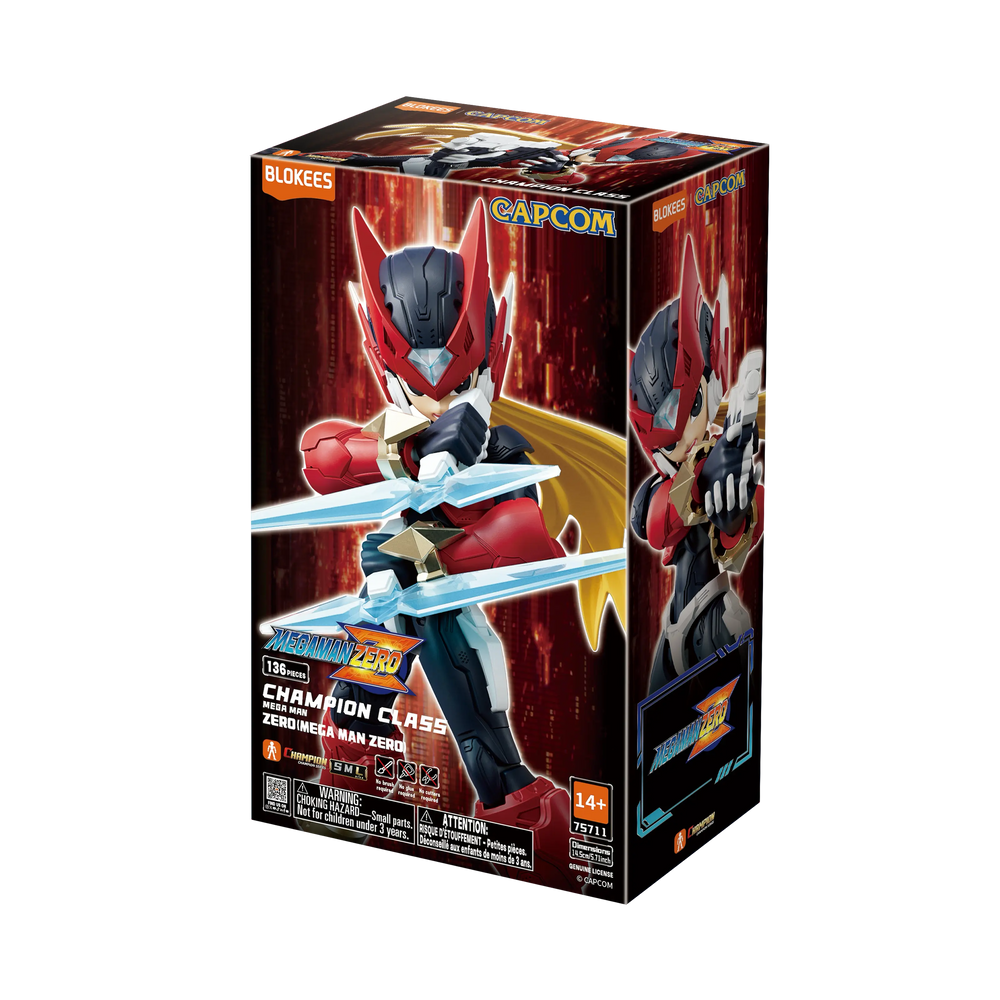 Blokees Mega Man Champion Class CC02 - Zero (Mega Man Zero) Model Kit — Retail box