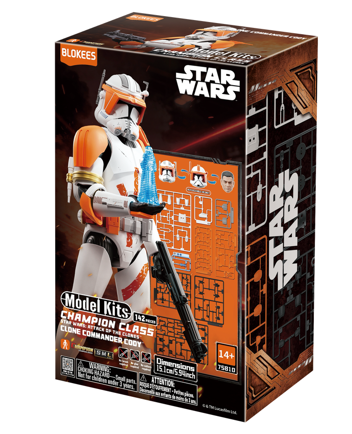 Blokees Star Wars Champion Class CC10 - Clone Commander Cody Model Kit — Retail box