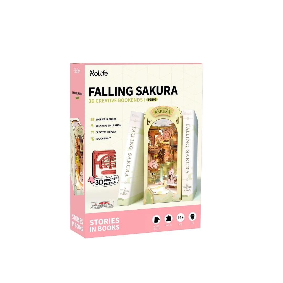Rolife Falling Sakura DIY Book Nook Shelf Insert TGB05